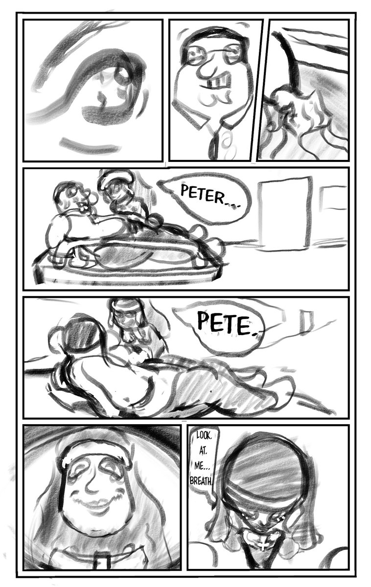 PopcornKn1ght's tweet photo. Comic based on the gartic phone that happened in the sinner maker VC. (beautiful indie game by @angel_roher, highly recommended!) #sinnermaker https://t.co/yswKGYee0n