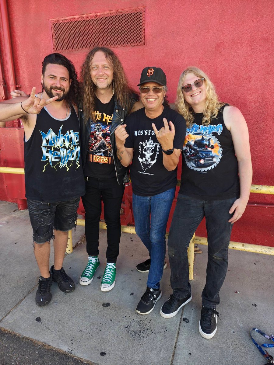 MIDNITEHELLION's tweet photo. Vegas, what a rush! Total sickness - we will return soon! Get ready, San Diego - Night 9 of the MIDNITE HELLION  and Anvil North American tour hits tonight at Brick By Brick!!

#MidniteHellion #Anvil #Metal #OnTour #ThrashMetal https://t.co/kij9eP63Uu