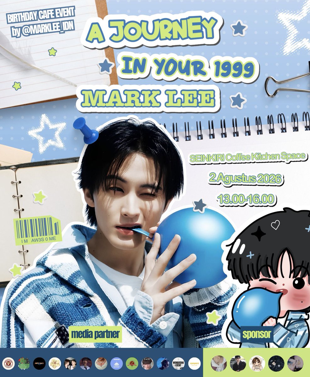 MARKLEE_IDN's tweet photo. MARK LEE BIRTHDAY CAFE EVENT - BANDUNG

A JOURNEY IN YOUR 1999 : MARK LEE

📍 SEINKIRI Coffee Kitchen Space
📅 2 Agustus 2026
⏰ 13.00 - 16.00 WIB

Love from your journey.

RSVP
🔗https://t.co/e2JOcdaEze

#AJourneyInYour1999 #MARK #MARKLEE #마크 #마크리 https://t.co/gLQP6QuVib