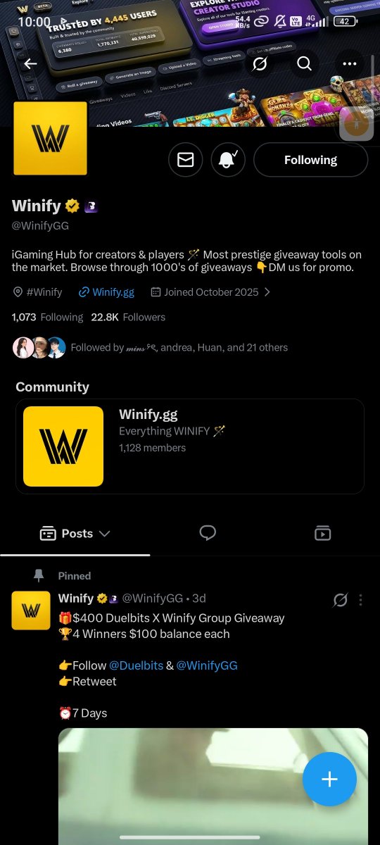 dopieceza's tweet photo. @WinifyGG @Duelbits followed both! first win from u? 🤞🏻 https://t.co/jvLhtHhuRZ
