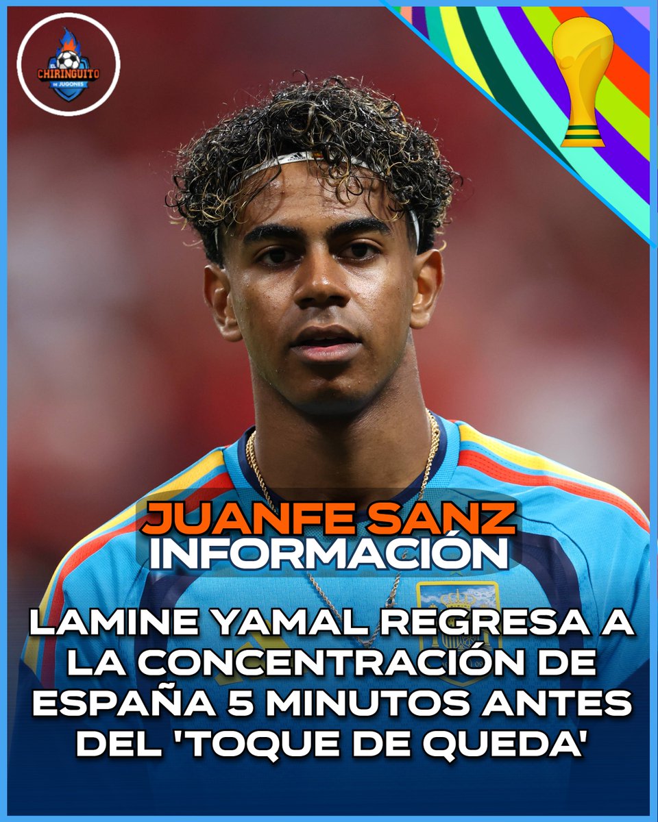elchiringuitotv's tweet photo. 😅 Lamine regresa a la concentración de España... sobre la campana.

⏳ El jugador llegó a las 20.55h siendo la hora límite a las 21:00h.

✍️ Informa @JuanfeSanzPerez, enviado especial a Tennessee. https://t.co/WiWTP1wzix