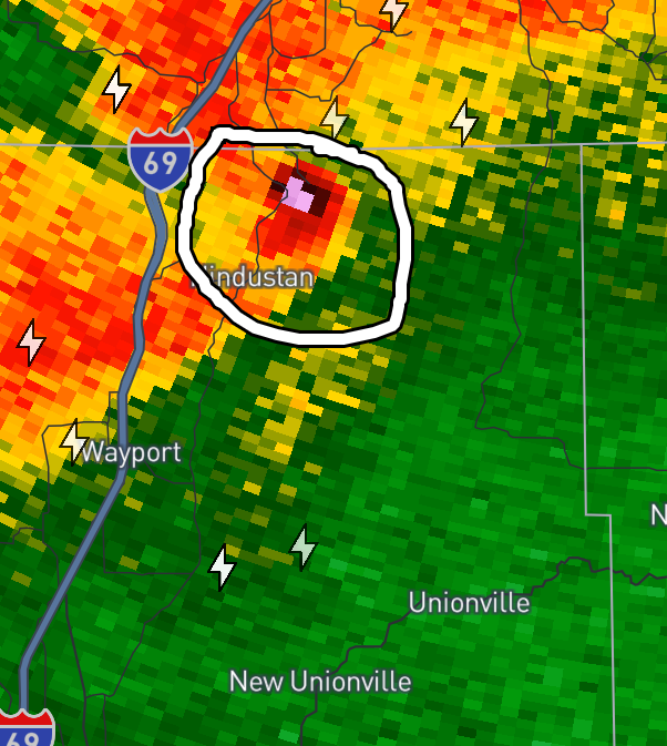 DixieChasing's tweet photo. Lord have mercy. Just North of Bloomington Indiana. This is a violent tornado.😲🌪️🌪️#tornado #wxtwitter https://t.co/1y6ADplYoi