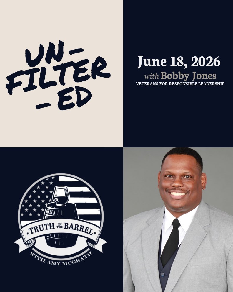 TIB_Pod's tweet photo. Next up! Bobby Jones of @VetsForRL joins #TruthintheBarrel tomorrow with @amymcgrathky. Tune in tomorrow night when our episode goes live. See what Amy and Bobby have to say about #Trump’s #IranDeal. https://t.co/Wt4CNF5wOD