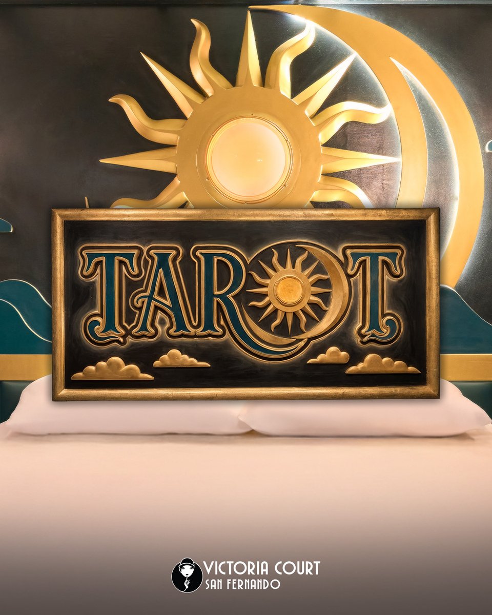 VictoriaCourtVC's tweet photo. Step into a realm of mystery and celestial relaxation inside the beautifully themed TAROT room at Victoria Court San Fernando. Don't leave your next retreat up to fate download the VC+ app today at https://t.co/uHADbJ1gAI. and book your cosmic staycation! #VictoriaCourt #BookNow https://t.co/urtWq4cLvS