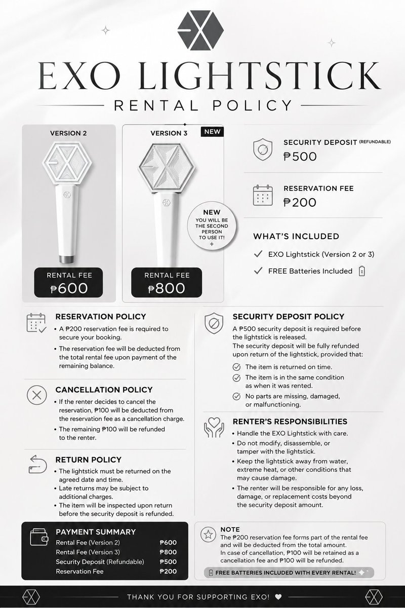 edlyciousss's tweet photo. WTR|LFR EXO LIGHTSTICK

Open Slot
• ERIBONG V3 for EXHORIZON in Mnl Day 2
• ERIBONG V2 for EXHORIZON in Mnl Day 1 and Day 2

Location: Taguig City/BGC

Please dm if you’re interested!!

#EXhOrizoninManila #EXO https://t.co/UOxDH39LG7