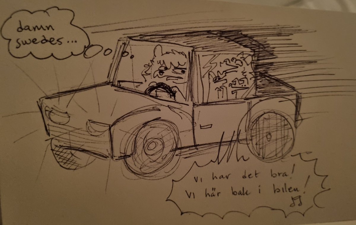 knarkhund's tweet photo. I had such an awesome day and spent it together with @RottenCanines during her vacation in Sweden. ❤️ We doodled together with @Puckofluff and showed our art to @Brown_Wantholf via remote link 😂 here is a few doodles I made https://t.co/mSF2soasVq