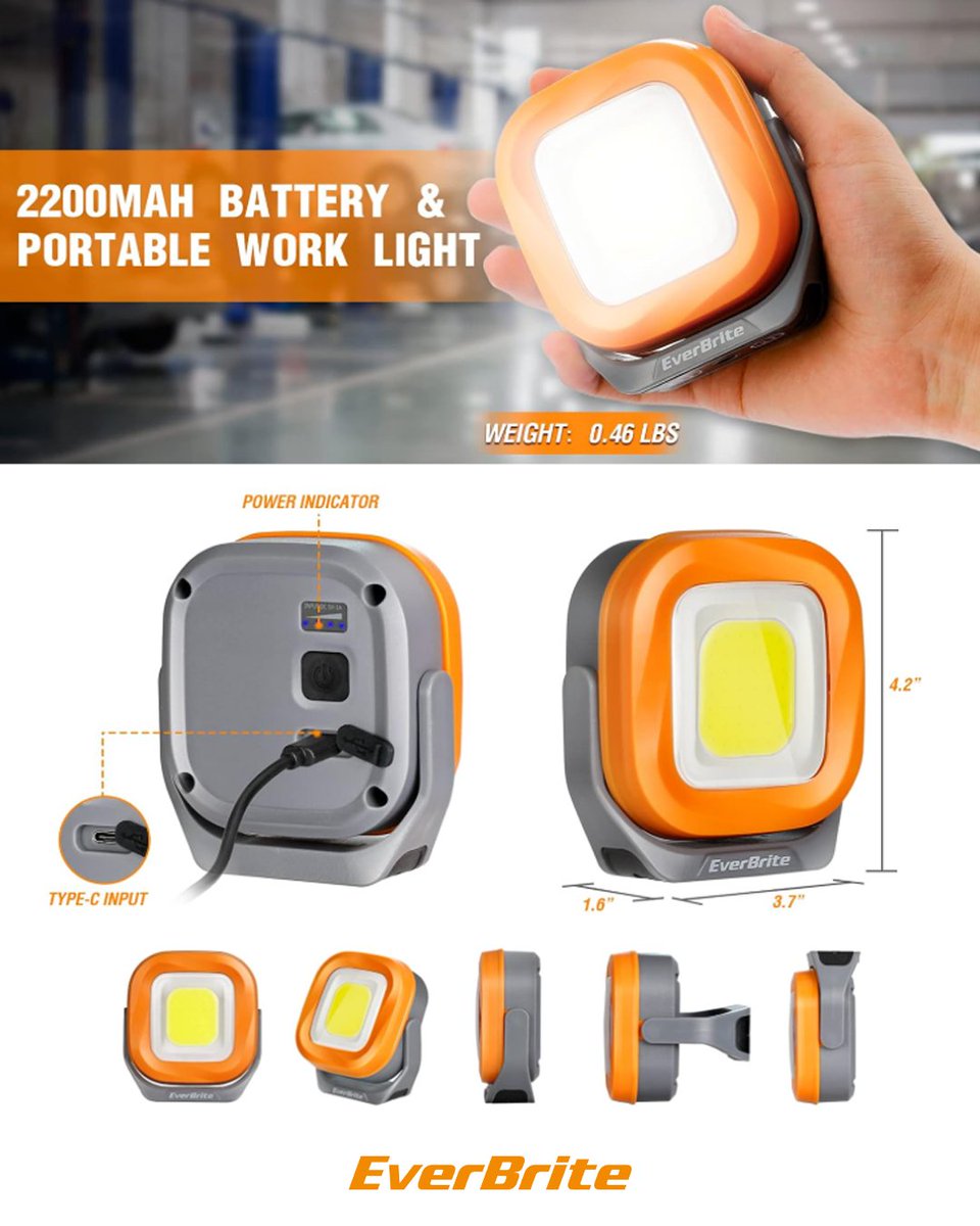everbrite_light's tweet photo. 🔦Our mini Magnetic LED Work Light is a game changer for quick repairs!
✅ Up to 1000LM
⚡ 4 Light Modes
🧲 Magnetic Base
🔋 Rechargeable
🚗 Perfect for auto repairs
🔗 https://t.co/7O9k6ivLer
#EverBriteLighting #WorkLight #MagneticWorkLight #LEDWorkLight #LEDlight https://t.co/vHJDdib4i9