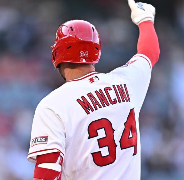 DanClarkSports's tweet photo. Seriously, fuck the Angels.

Trey Mancini had a .841 OPS with the Bees and grinded his ass off for a deserving opportunity.

He finally got it and duly hit .308 (.748 OPS), yet they still DFA'd him.

One of the very few good stories they have had all season. 

Shit organization. https://t.co/2mdGhyFEsy