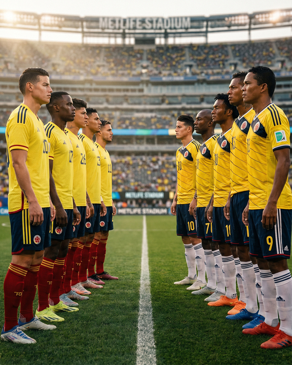 pvsportbr's tweet photo. THE LAST DANCE? 🇨🇴💃
James Rodríguez chega para mais uma Copa ao lado de Arias, Carrascal, Andrés Gómez e Portilla!
#CopaNaCazeTV #JamesRodriguez #Carrascal #JonhArias #AndresGomez #Portilla https://t.co/FH0u7rLGVo