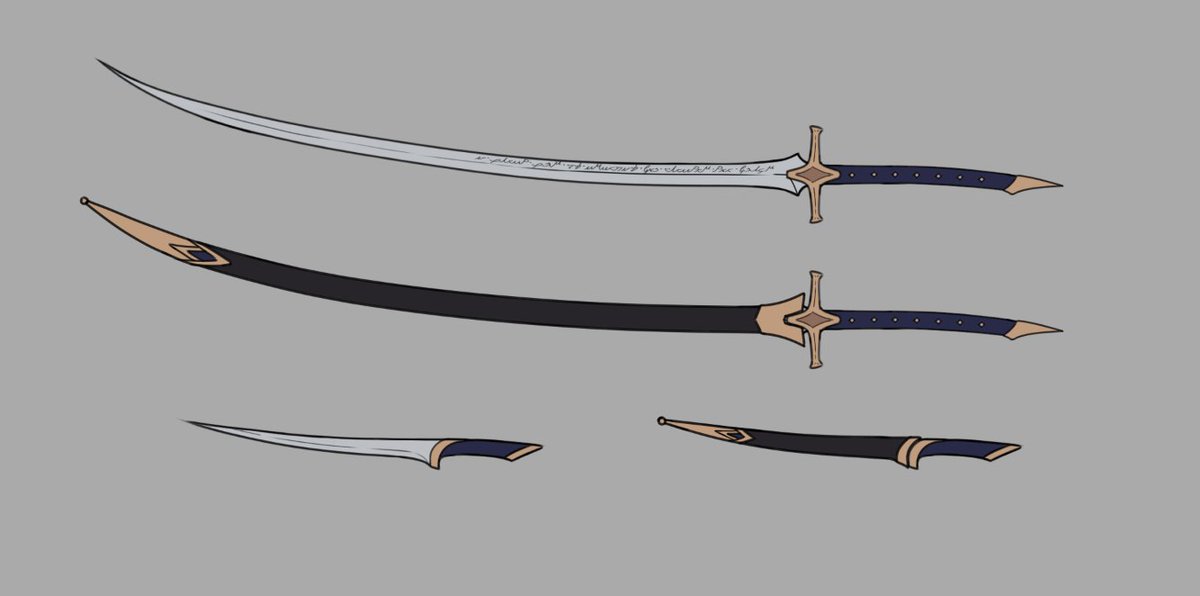 SneekiiArt's tweet photo. Sword wife needs swords

Tried a two-handed shamshir-esque design along with a pesh-kabz style dagger. https://t.co/Ffg5BKnki5