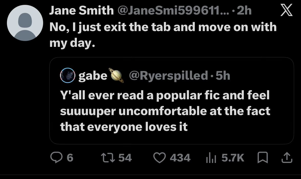 necromancelor's tweet photo. like. i think this is such a weird and reductive take actually. its ok for people to be uncomfortable or disagree with things and to have discussions about it, especially because this person isn’t just dogging on an author they’re discussing fandom wide perceptions and trends https://t.co/ToK7NPXRCc