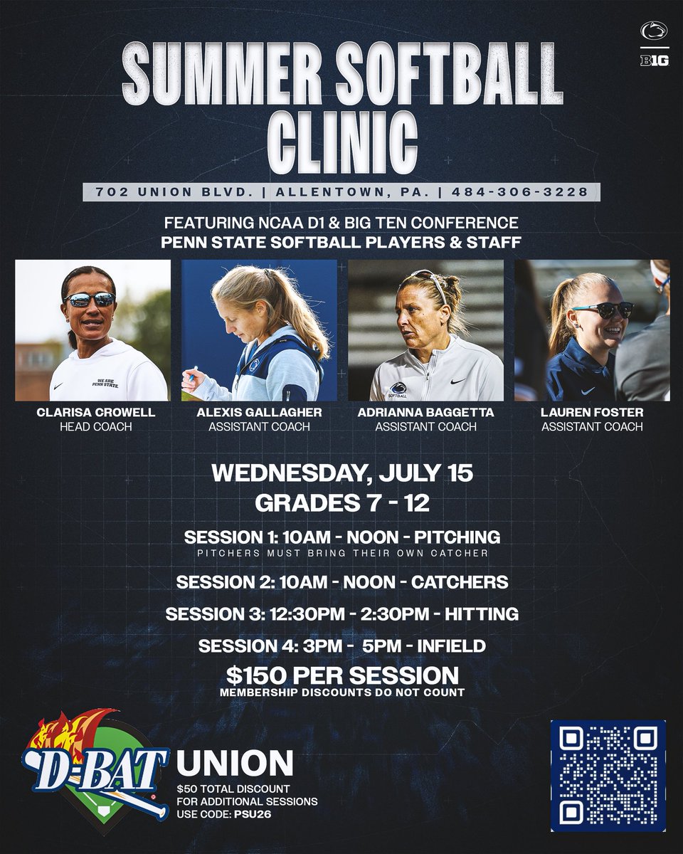 PennStateSB's tweet photo. Another awesome opportunity to work with our OUTSTANDING staff‼️

Check out our clinic opportunity in Allentown by visiting the QR code in our graphic👏

#WeAre | #AllIn https://t.co/eQej97SH1Y