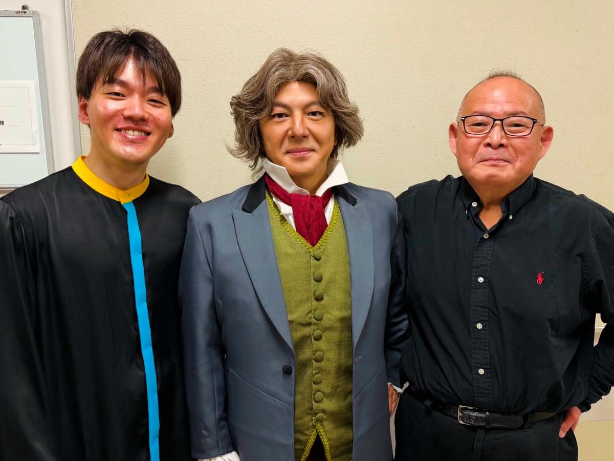 HaradaYuya2's tweet photo. 七尾市文化ホールにて、オーケストラ•アンサンブル金沢の皆さま（指揮:松村詩史さん）と石川県高文連・高校生向け公演！🎻
《9つの勇気〜君に届くベートーヴェンからの手紙》
演じる度に、オケの美しい音色の中にまだまだ新しい発見と奥深さを感じるベートーヴェンの世界、これからも楽しみです！🎹
お世話になった皆さま、ありがとうございました！😊　　Danke!🐈

#石川県　#七尾市
#オーケストラアンサンブル金沢
#ベートーヴェン　#beethoven 
#９つの勇気