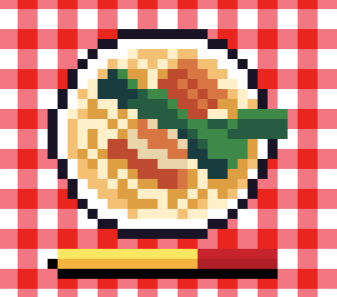 marota245's tweet photo. 実は最近ドット絵を勉強中｡
今日は北部にある､某そば屋の沖縄そばを描いてみた～｡分かる人には分かると思うw #ドット絵 https://t.co/2kS25O2hyY
