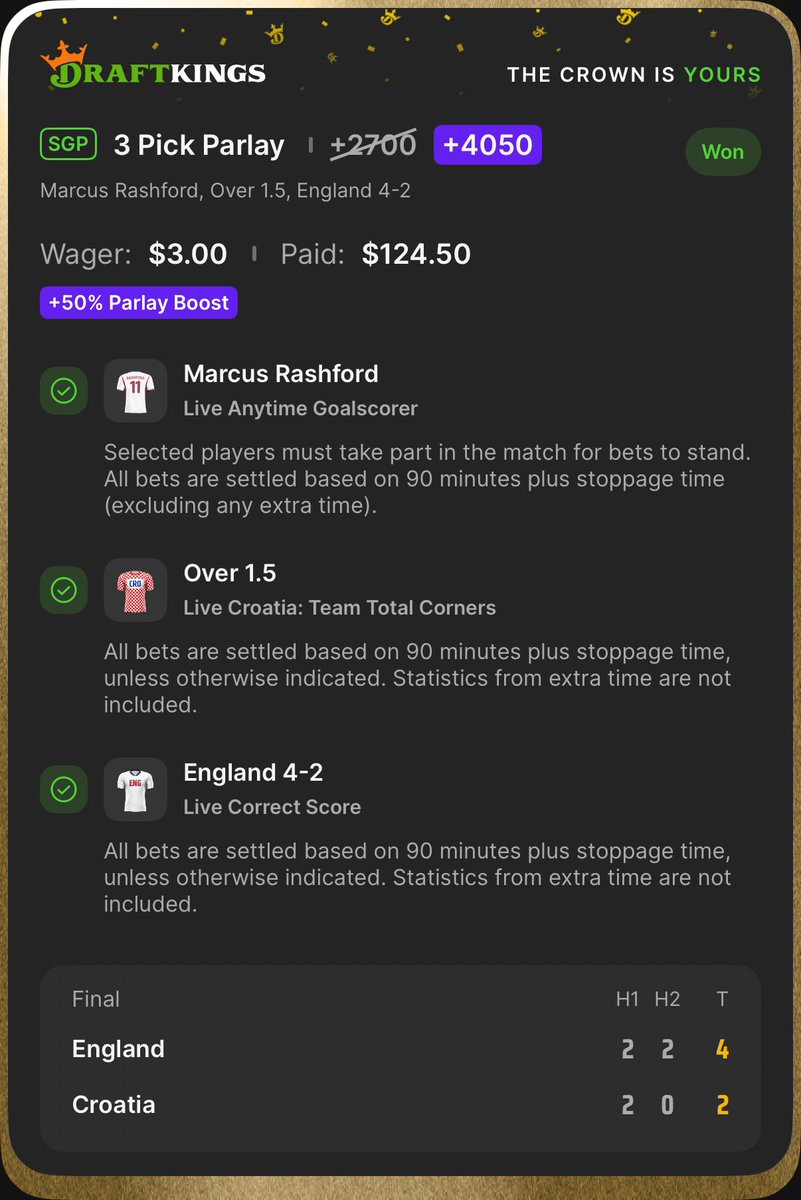 GrillMasters15's tweet photo. Wasn’t for much but this might be the craziest live bet lay I’ve ever cashed https://t.co/N3RB9IGf1z