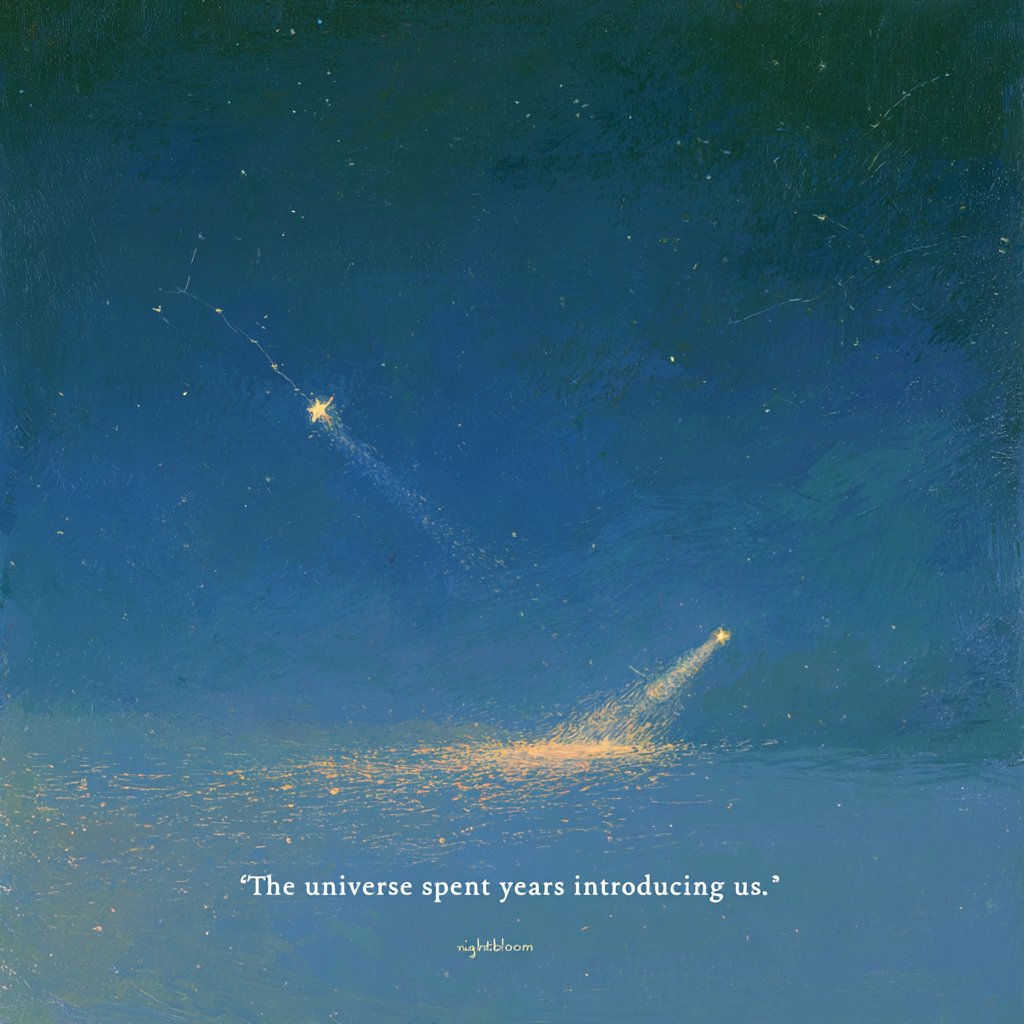 Nightbloomc's tweet photo. "The universe spent years introducing us." https://t.co/9AQYzC3A4w