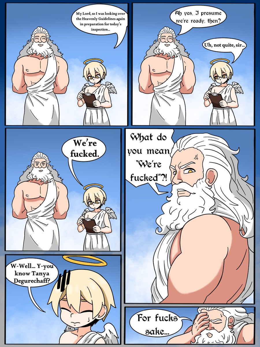 SwissChocoArt's tweet photo. Here's the final result of a personal project of mine over the last few days, and will serve as a setup for more! Please forgive some of its roughness, it's my first real attempt at a comic >~< (1/2) https://t.co/M8NdkROTdy