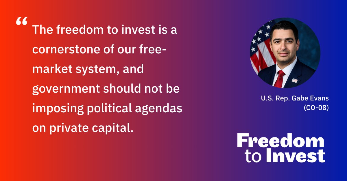 FreedomToInvest's tweet photo. In a public letter just released, a group of House Republicans calls on the GOP leadership to defend free market principles and protect the freedom to invest from increasing political interference in private markets. 

https://t.co/wpJMp8TdxO https://t.co/15JCWLX4Ce