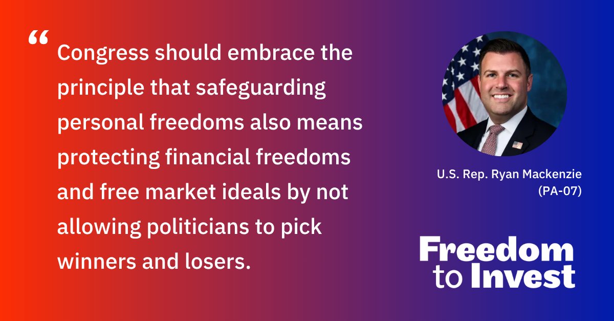 FreedomToInvest's tweet photo. In a public letter just released, a group of House Republicans calls on the GOP leadership to defend free market principles and protect the freedom to invest from increasing political interference in private markets. 

https://t.co/wpJMp8TdxO https://t.co/15JCWLX4Ce