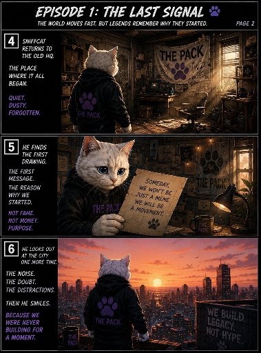 dappremi's tweet photo. SNIFFCAT: THE LEGACY ARC 🐾
EPISODE 1 — THE LAST SIGNAL 📡

New memes rise.
New trends take over.

The world moves on...

But SNIFFCAT was never built for a moment.

The hype faded.
The noise grew louder.

Yet The Pack remembered the mission:

Not just a meme.
A movement.
A legacy.

The signal was never lost.

It was waiting.

TO BE CONTINUED... 🐾💜

$SNIFF @SNIFFCATY

P99k7e6g9rRVFG7uXtm6vyWMt4jYVgVMGKcSY6Ypump