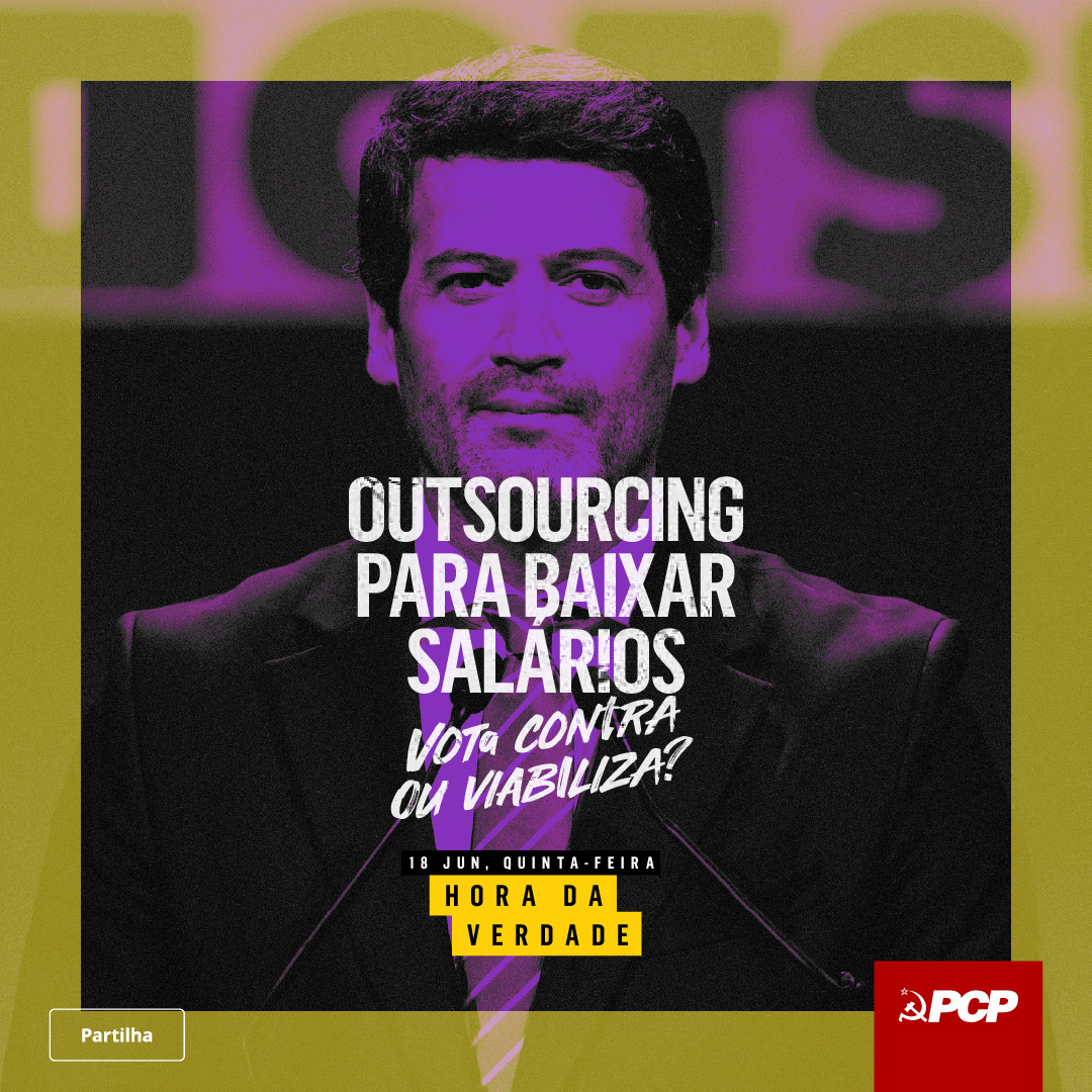 pcp_pt's tweet photo. Outsourcing para baixar salários: votam contra ou viabilizam?

Acabou o tempo do teatrinho.

📅 Amanhã, 18 de Junho
⏰ 13:30
📍 Concentração
🏛 Todos à Assembleia da República
✊ Vamos exigir a derrota do Pacote Laboral!
+ https://t.co/TonquH8ZrA