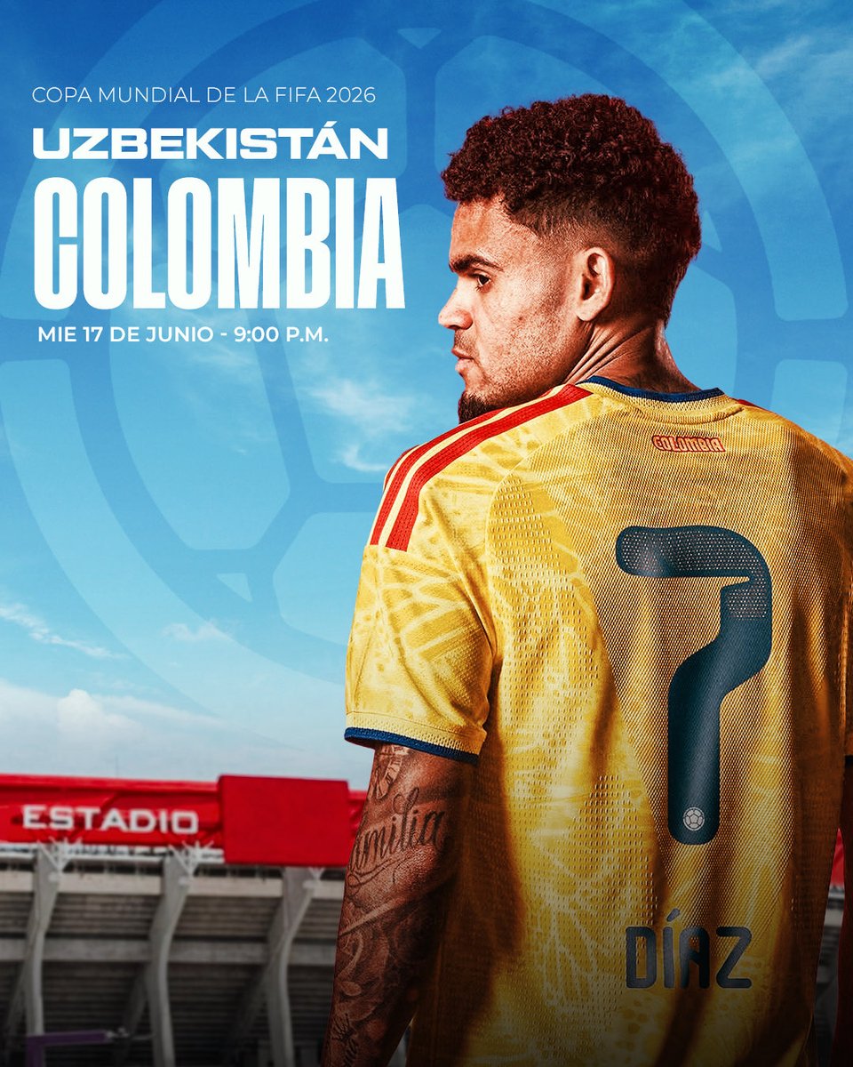 JuniorClubSA's tweet photo. ¡HOY TODOS CON LA TRICOLOR! 🇨🇴🦈
#VamosJunior https://t.co/LrO3v2lilj