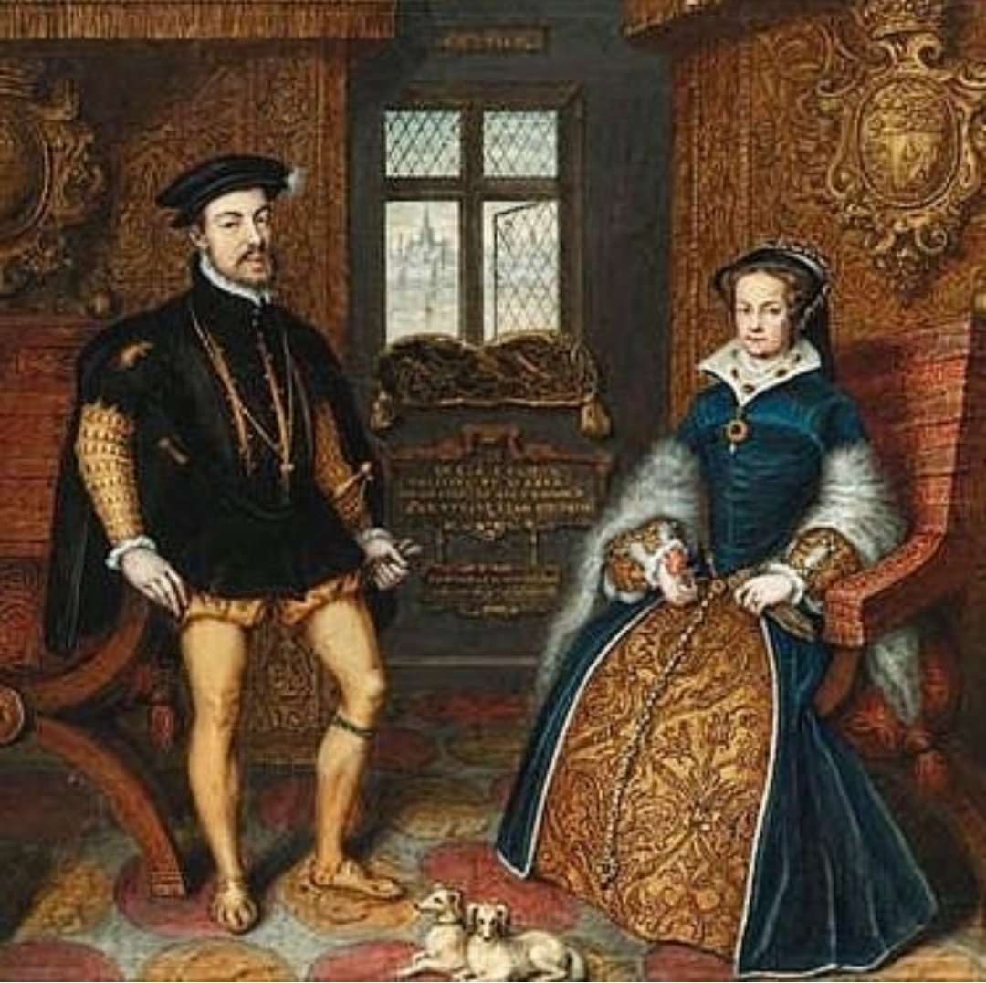Imperio_e's tweet photo. 18 de Junio 1558: en Inglaterra 🏴󠁧󠁢󠁥󠁮󠁧󠁿, la Reina María I de Inglaterra 🏴󠁧󠁢󠁥󠁮󠁧󠁿 (María Tudor) reconoce a su esposo, el Rey Felipe II de España 🇪🇦, como su regente al trono inglés en caso de que su descendencia no hubiera cumplido la mayoría de edad. https://t.co/UrJ6dhq0oB