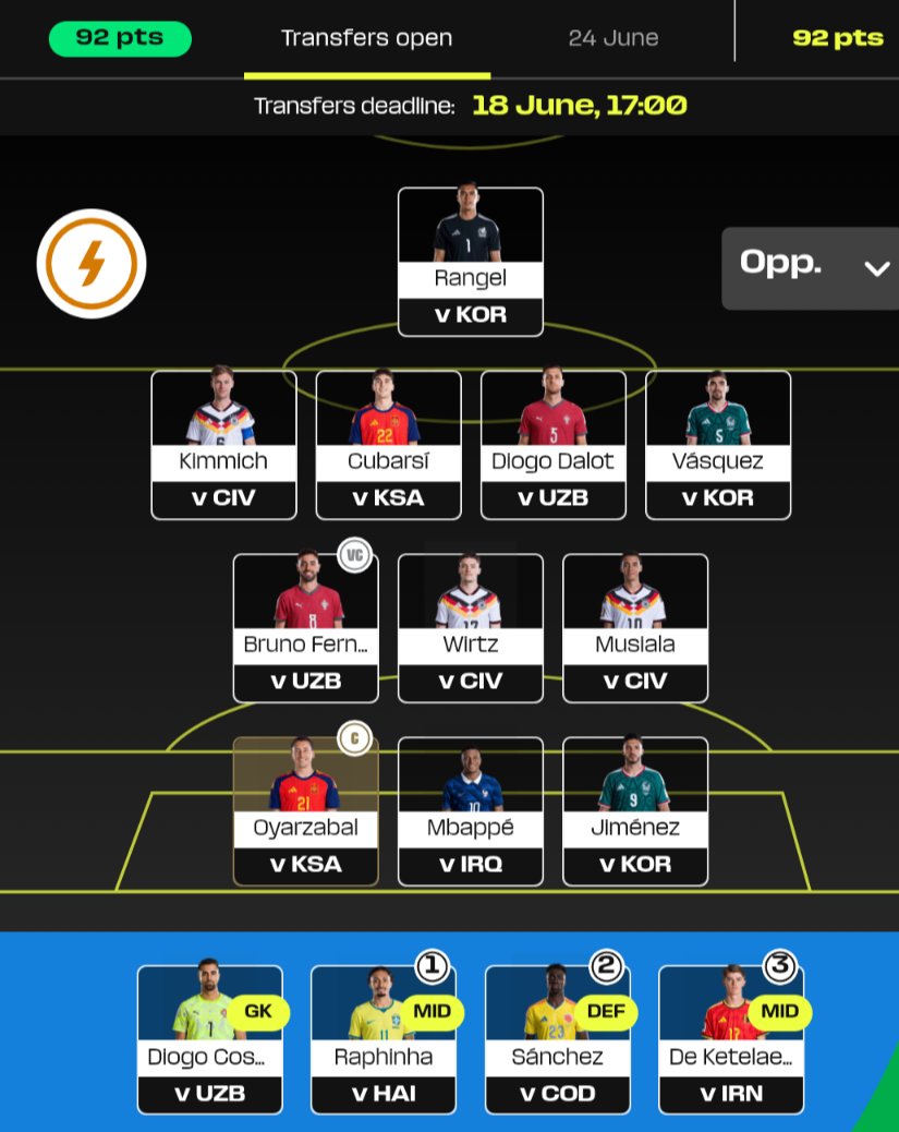 NeilgJones7's tweet photo. @Fpl_Luck18 Debating replacing one of the German CM, plus Raphina, with V junior and olise 🤔 or both Germans lol! https://t.co/dxI9y7Wodn