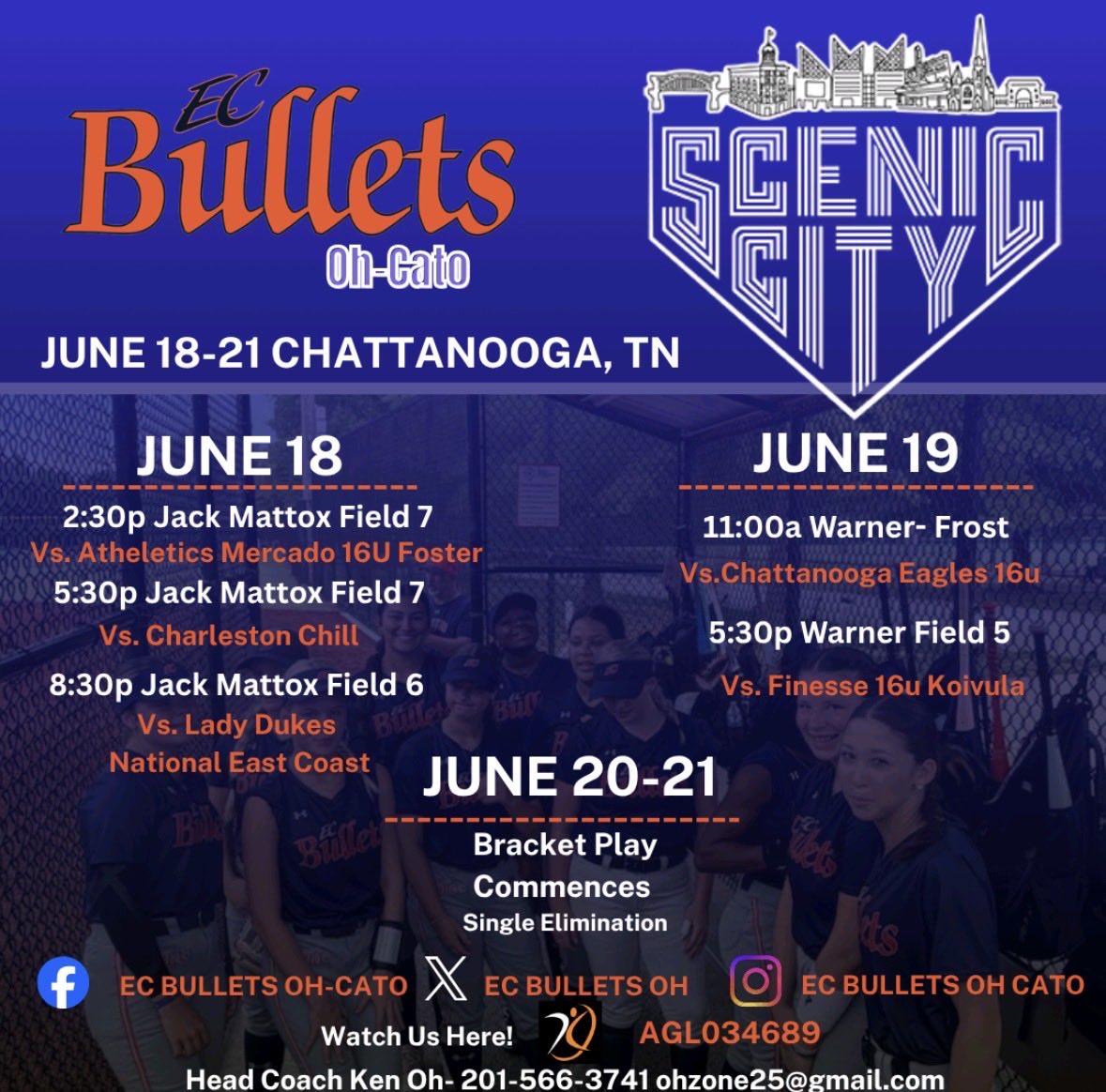 avaryefield's tweet photo. Pool Play in Chatt starts tomorrow, Go  Bullets!💙 https://t.co/d5iXLhtTlO