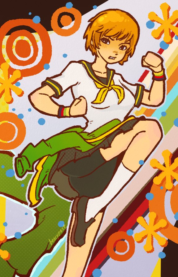 benrypost's tweet photo. more chie!!😝 #persona https://t.co/Am959pk3kY