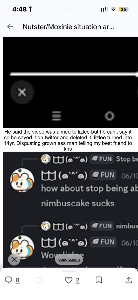 freenuggetsHre's tweet photo. 5. "you admitted to it!"
That is NOT me. this is the exact opposite of me and you would know that if you talked to me. infact, wanna know something? these screenshots appear to be from this year, I have not been on discord since 2025. https://t.co/OjGxk2TVcZ