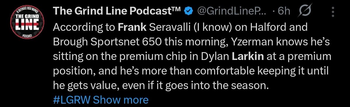 HockeySnobElite's tweet photo. Oh... Oh really. You mean, what I've been saying for a week+?  "But the toxic lockeroom." "The NMC, he chooses where he goes" blah blah blah. Shut up. Irrelevant. False. SY will win this. 
 
Dylan screwed himself. 😂 #lgrw #nhl #yzerman https://t.co/gCmQbTSZhT