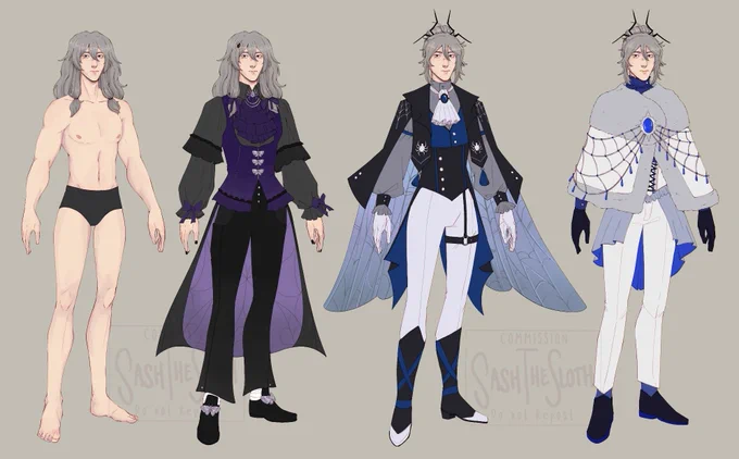 some recent outfit lineup comms I did recently! I love playing dressup hehehe