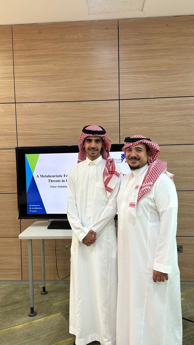 alomari_ca's tweet photo. سعدت بالأمس بالانتهاء من مناقشات الرسائل العلمية لدرجة ماجستير العلوم في الأمن السيبراني، لمجموعة من الزملاء الباحثين الذين حظيت بفرصة العمل معهم ..
م. بسام العوفي - من الكلية التقنية بالقنفذة
م. محمد العمري - من الكلية التقنية بالمخواة
م. عمر الغامدي - من الكلية التطبيقية بجامعة الباحة

خالص التهاني لهم .. والتمنيات بمزيد من النجاح والتوفيق ..
وكل الشكر لزملائي أعضاء اللجان على ما تفضلوا به من اقتراحات وملاحظات ..

💐💐
