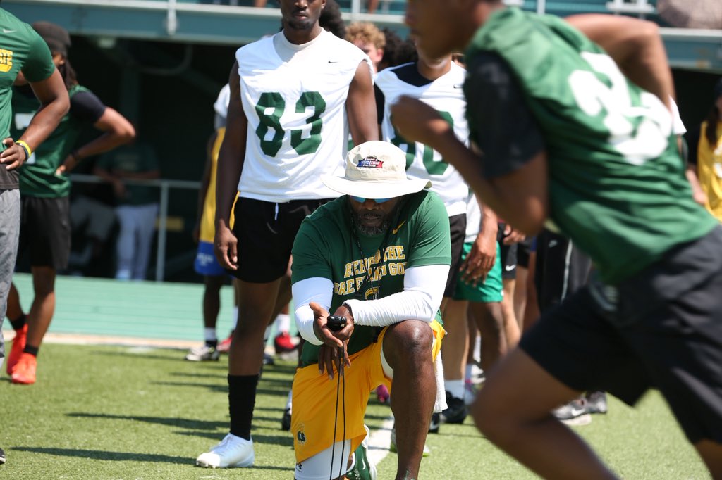 NorfolkStateFB's tweet photo. That’s a wrap on the Day 2 Prospect Camp!

Tomorrow we got 7v7 / Big Man Camp 😤

#BEHOLD🔰 https://t.co/9ZrBjR6p1O
