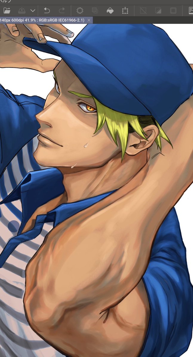 DG000toto's tweet photo. wip
主線も一緒に塗って描きはじめたらなんだか厚塗りのそれっぽく見えてきた https://t.co/Fdelp2QpYt