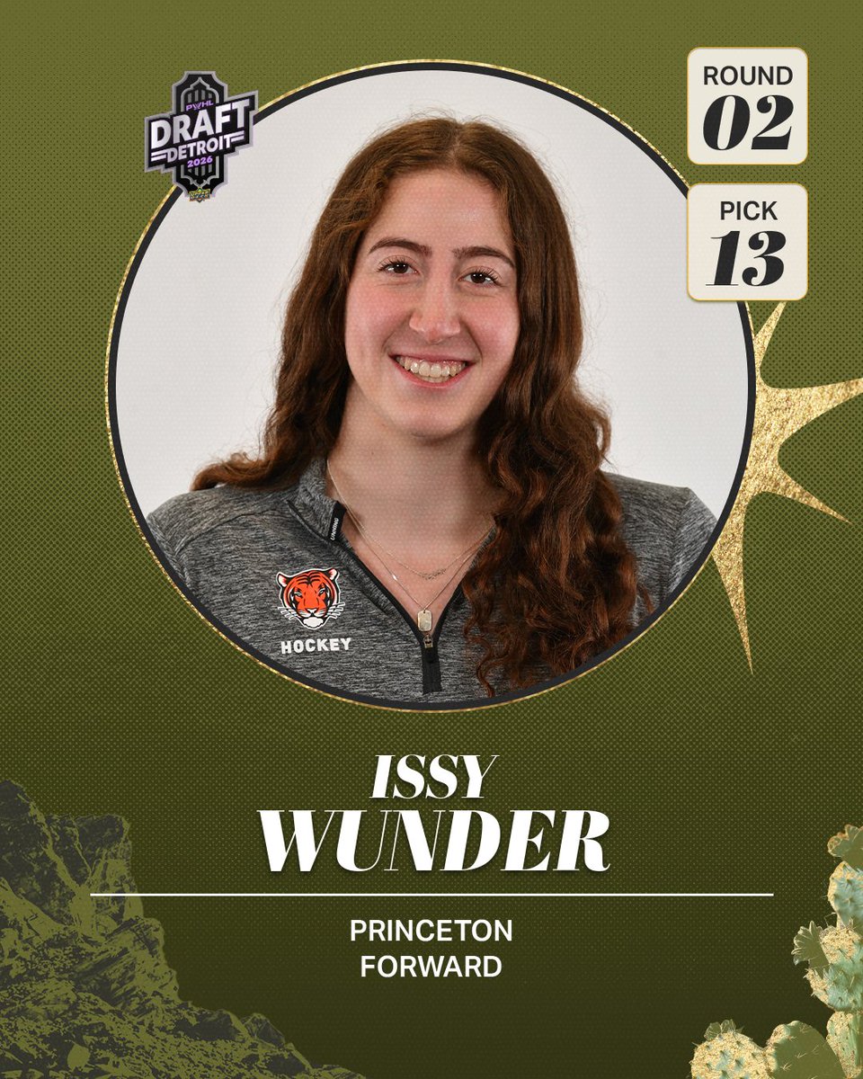 pwhl_lasvegas's tweet photo. VEGAS BOUND ✈️

With the 13th overall pick, in the second round, PWHL Las Vegas selects Issy Wunder. https://t.co/DeeezQVCFC