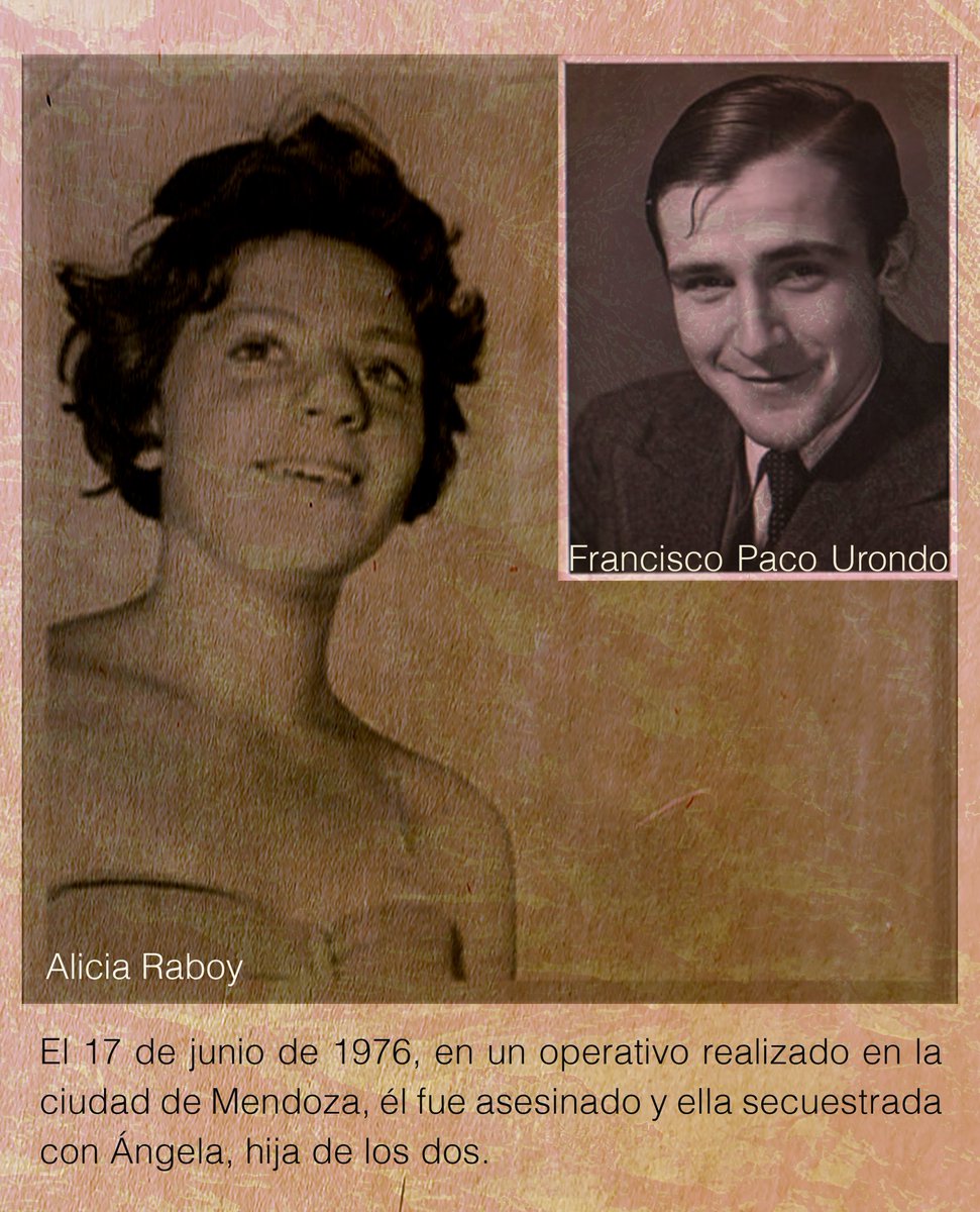hijos_capital's tweet photo. Francisco Paco Urondo y Alicia Cora Raboy PRESENTES 🤍

Periodistas y militantes de Montoneros. El 17 de junio de 1976 él fue asesinado y ella secuestrada con Ángela, hija de los dos, de 11 meses. Fue en un operativo realizado en la ciudad de Mendoza. Alicia continúa desaparecida https://t.co/DkvBbtUmGJ