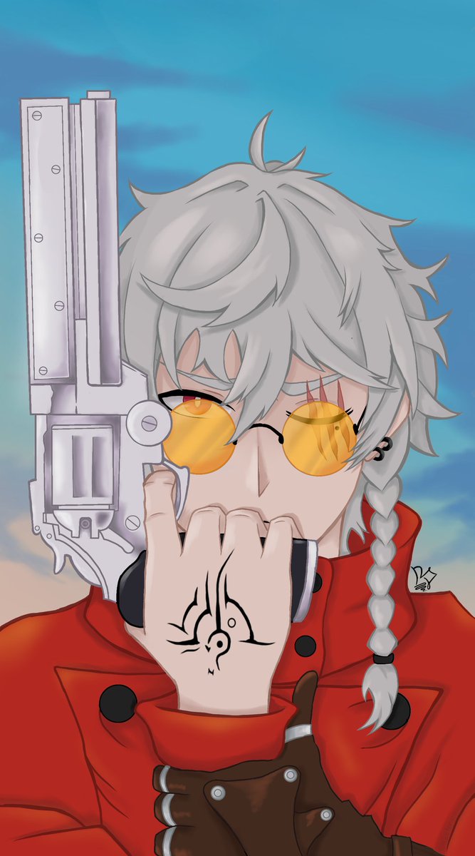 AT64261's tweet photo. HELLO ( ≧∀≦)ノ🤍
Vengo con un dibujito para Tiro vestido de Vash, ya que le gusta Trigun igual que a mi. Quiero decir que en lo que hacía el dibujo, me callo la tiro maldición y casi se vuela mi tinaco (ToT).
#AgteRupegto https://t.co/R4NuiPe74p