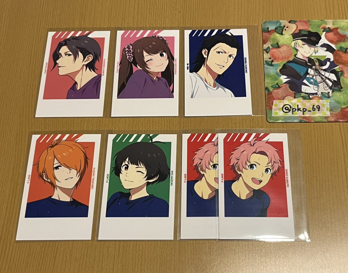 pkp_69's tweet photo. 【交換】アイドルマスターsideM FiFS展 EXTRAトレーディング インスタントフォト風カード 表情A B

譲》 箔: 翔太、誠司、キリオ
　   N: 北斗、享介、志狼、幸広、咲、玄武、一希、涼、大吾

求》 想楽、秀、百々人　各1

↓ https://t.co/CnJuXY5DQv