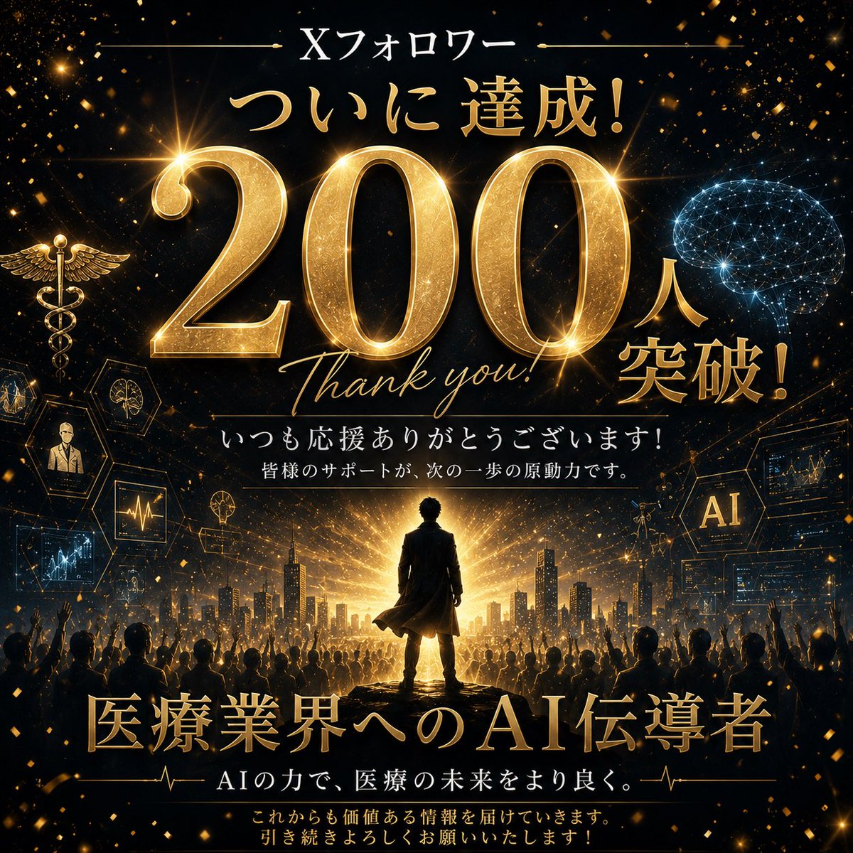 医療業界へのAI伝導者 tweet media