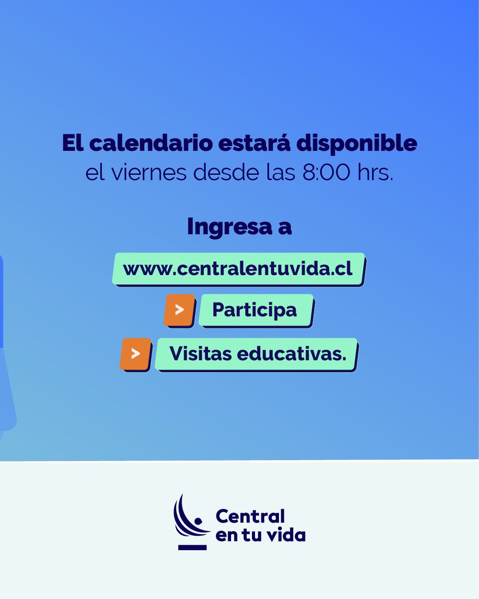 centralentuvida's tweet photo. El viernes abriremos el calendario de visitas educativas y este semestre incorporaremos una lista de espera.📚🗓️ 

#CentralEnTuVida #EducaciónFinanciera #VisitasEducativas #Docentes #BancoCentralDeChile https://t.co/TaTzgPM5be