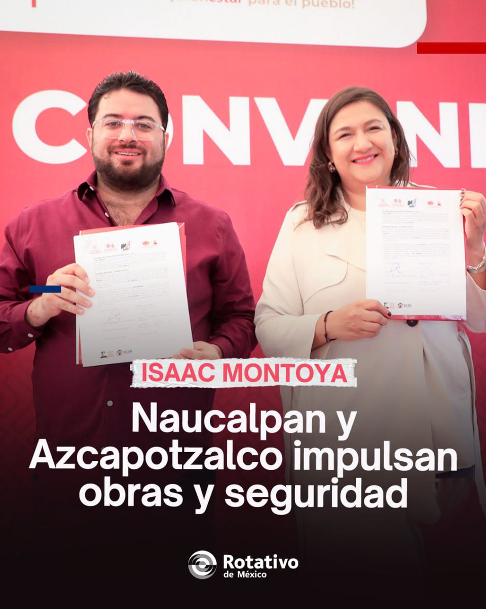 rotativodemex's tweet photo. Naucalpan y Azcapotzalco firmaron un convenio de colaboración para fortalecer acciones en seguridad, movilidad, infraestructura hidráulica y obra pública. Entre los primeros proyectos destaca la rehabilitación de la Calzada La Naranja.
#Naucalpan #Azcapotzalco #Edoméx https://t.co/MVXKnqWgY0