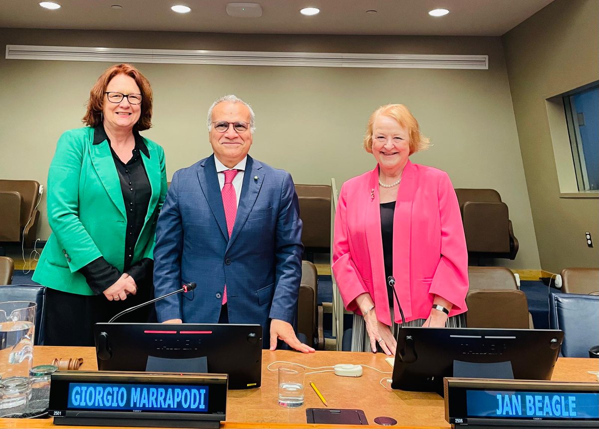 JanMBeagle's tweet photo. Thank you to @ItalyUN_NY and @UNDESA for co-organizing this year’s #SDG16Conference and for their continued partnership in advancing this important platform for dialogue and action. @IDLO looks forward to continuing to work with our partners around the world to accelerate progress on #SDG16 as an enabler of the entire #2030Agenda. 
#STAND4SDG16 
@margiodi  @BjorgSandkjaer