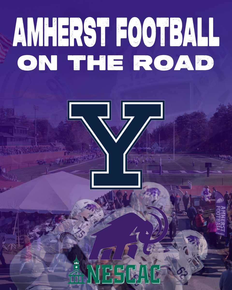 AmherstCollFB's tweet photo. ‼️‼️AMHERST FOOTBALL ON THE ROAD ‼️‼️

OUR COACHING STAFF WILL BE AT THESE CAMP TODAY‼️‼️

YALE
HC - COACH MILLS - @Coach_EJMills 
DC-LB - COACH BUSSARD - @Coach_Bussard 
RC-OL - COACH GEENTY @coachgeenty 
WR-TE - COACH THOMPSON @coachmcthompson https://t.co/eGKCNChpq7