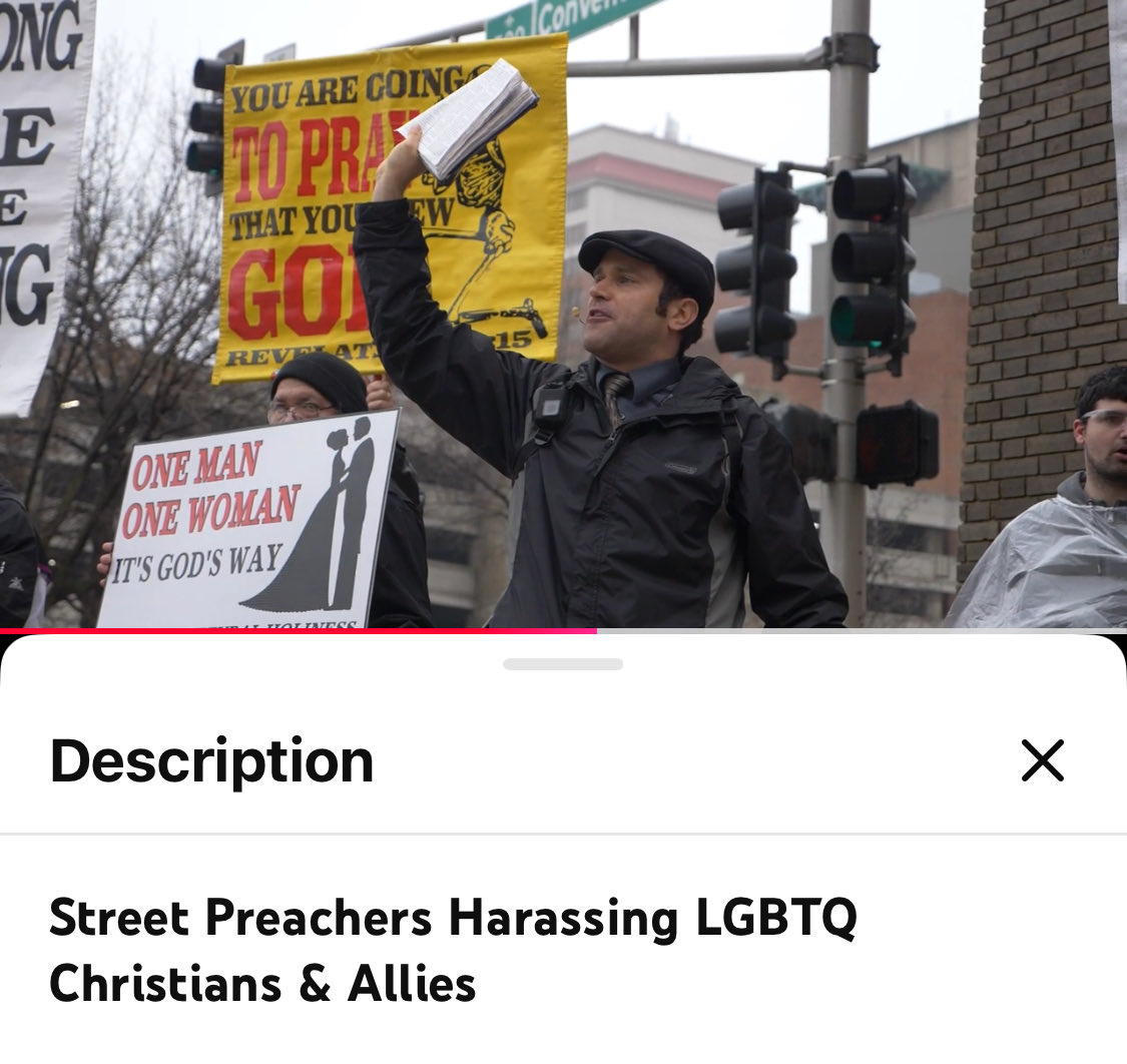ValuableIsLife's tweet photo. @EricLDaugh Gays literally say leave us alone. “christians” harass them w/ a megaphone &amp; bible. The Supreme Court mention emphasizes the fight just to experience happiness. No one is required to participate. The truth: Straight people shoot churches and “christians” shove religion at people. https://t.co/Q6okP8J5l2
