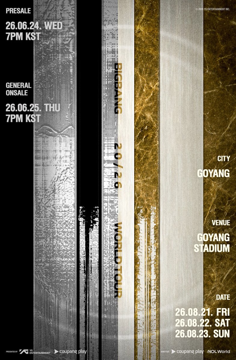 ticketdaikou's tweet photo. チケット発売までのご予約で優先お手配が可能！
BIGBANG 2026 WORLD TOUR IN GOYANGチケット代行ご予約受付中！ | 韓国のコンサートチケット代行専門　TICKET MARKET[チケット マーケット]
 https://t.co/YHkrnqRbYD #Amebaブログ #アメブロ 

#BIGBANG #チケット代行 #ソウルコン https://t.co/RGde5vi3mT
