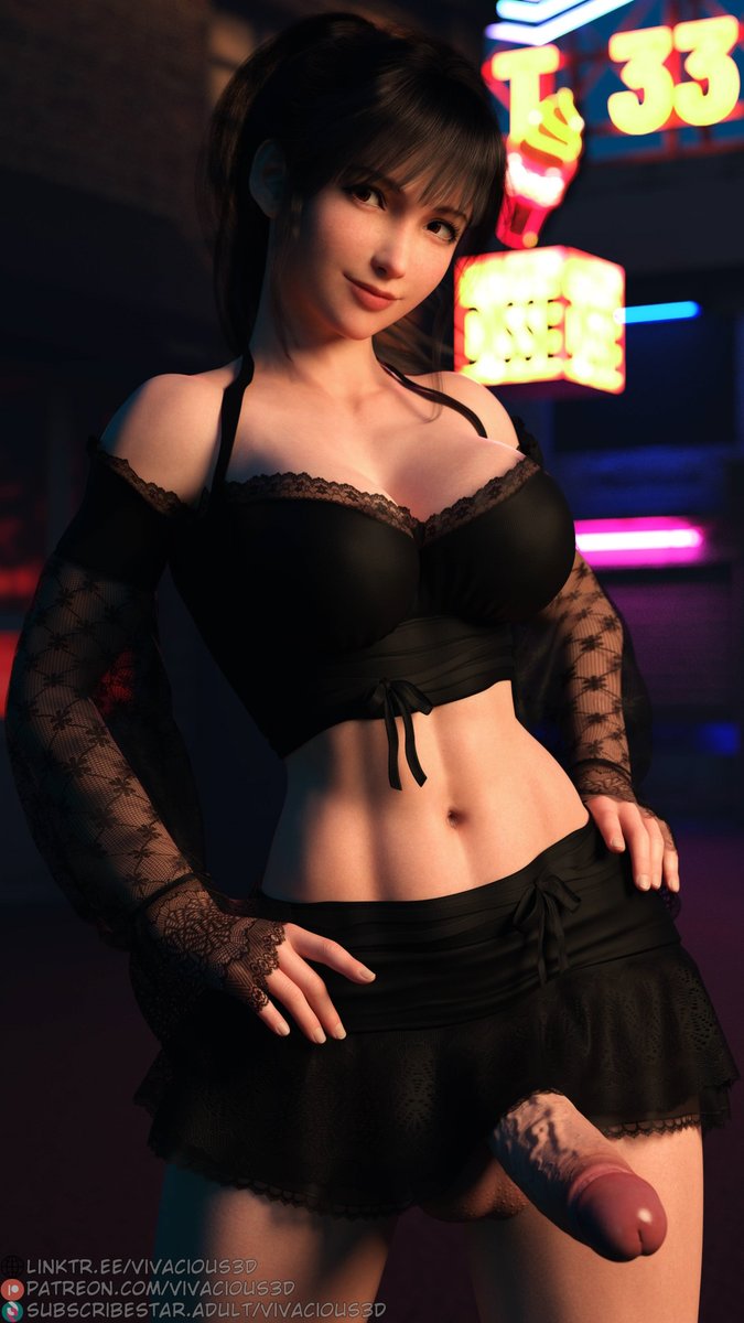 Vivacious3D's tweet photo. Tifa! Cute... edition... I guess she's kinda cute all the time, but I felt like dressin' her up!! c:

Enjoy! https://t.co/M6fZs5eBki