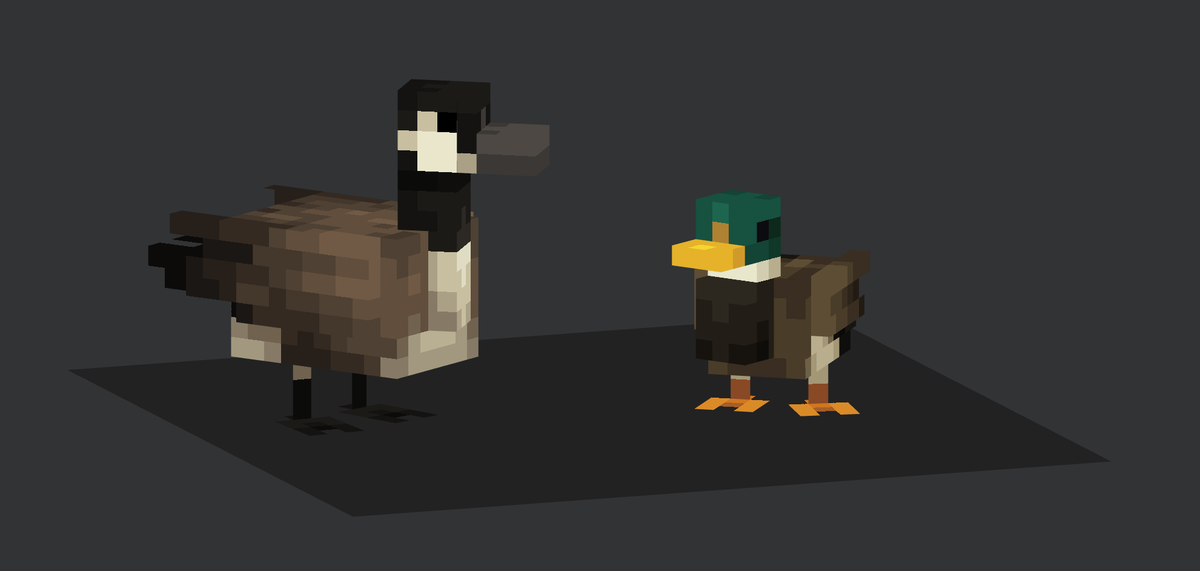 proxxicles's tweet photo. size comparison
➤  #minecraft #blockbench #goose #duck https://t.co/hUQ3xwGx8a