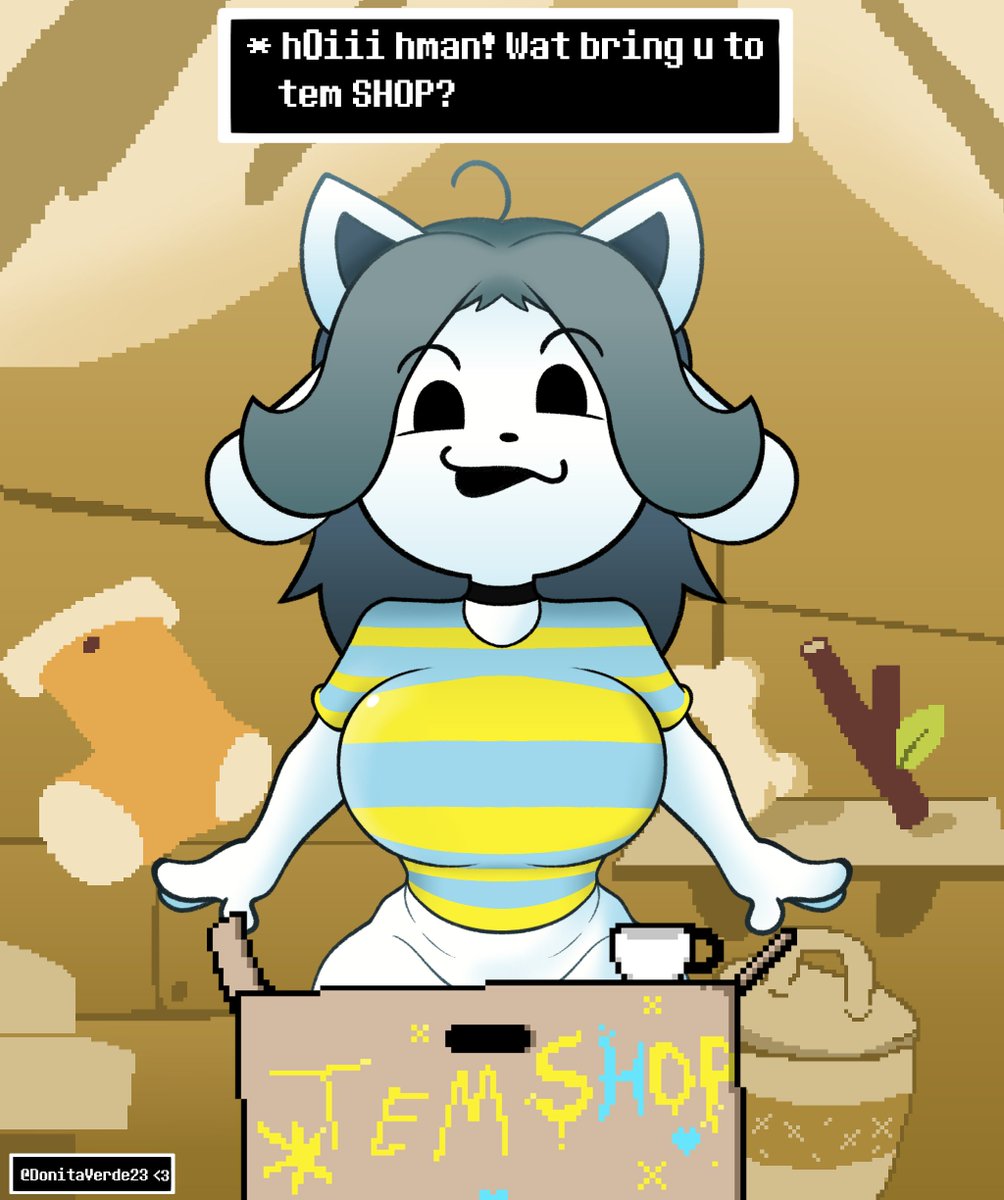 DonitaVerde23's tweet photo. Temmie finally gets money for cooleg 💛💙
#nsfw #undertale https://t.co/vXnapMJzcW